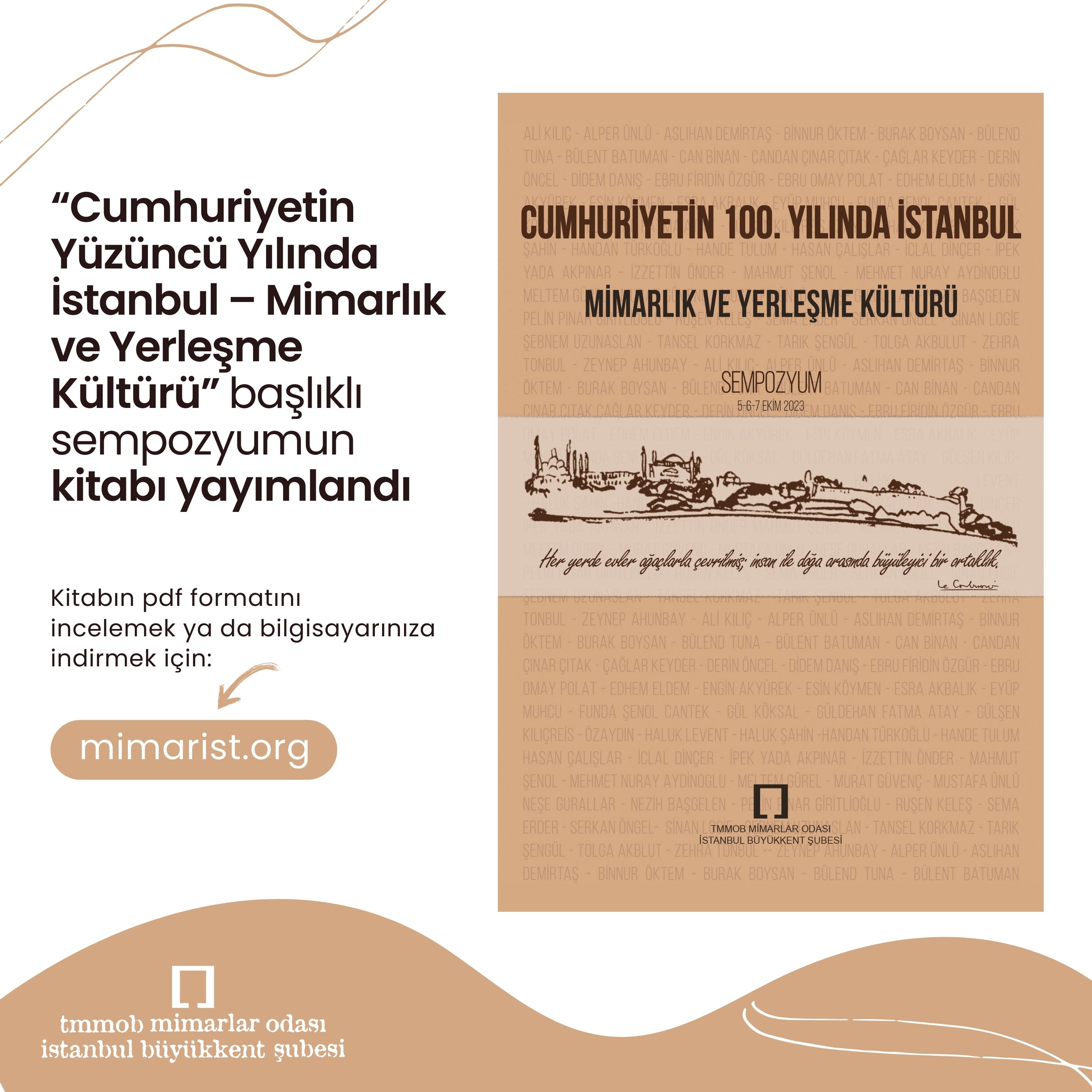 Cumhuriyetin Yüzüncü Yılında İstanbul – Mimarlık ve Yerleşme