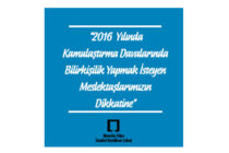 2016 Yılında Kamulaştırma Davalarında Bilirkişilik Yapmak İsteyen Meslektaşlarımızın Dikkatine