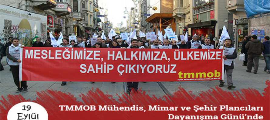 TMMOB Mühendis, Mimar ve Şehir Plancıları Dayanışma Günü’nde Galatasaray’dayız