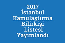 2017 Yılı İstanbul İli Kamulaştırma Bilirkişi Listesi Yayımlandı
