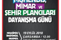 Mühendis, Mimar ve Şehir Plancıları Dayanışma Günü’ne İlişkin Basın Toplantısına Davet