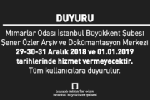 Şener Özler Arşiv ve Dokümantasyon Merkezi Duyurusu