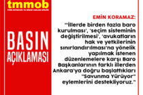 Baro Başkanlarının “Savunma Yürüyüşünü” Destekliyoruz