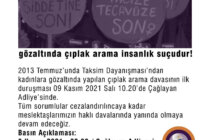 TMMOB İstanbul İKK Kadın Komisyonundan Basın Açıklamasına Davet
