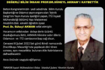 Prof. Dr. Süheyl Akman Aramızdan Ayrıldı