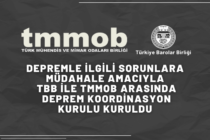 Depremle İlgili Sorunlara Müdahale Amacıyla TBB ile TMMOB arasında Deprem Koordinasyon Kurulu Kuruldu