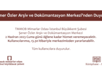 Şener Özler Arşiv ve Dokümantasyon Merkezi’nden Duyuru