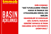 TMMOB: Gezi Tutuklularına Yönelik Hukuk ve İnsanlık Dışı Uygulamalara Son Verilsin!