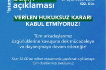 Gezi Davası’nda verilen hukuksuz kararı kabul etmiyoruz!