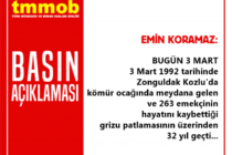 3 Mart “İş Cinayetleri İle Mücadele Günü” Basın Açıklaması