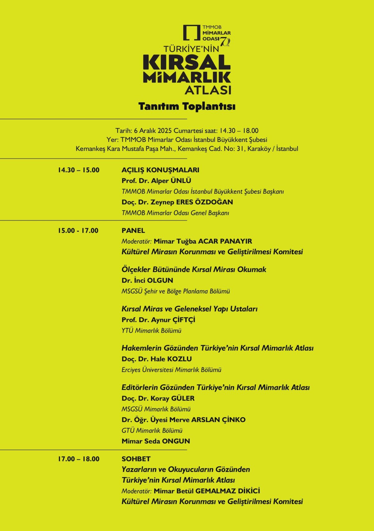 Mimar Sinan’ı Anma ve Cengiz Bektaş Konferansı