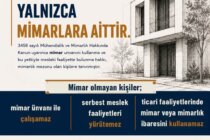 MİMAR UNVANI YALNIZCA MİMARLARA AİTTİR