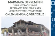 Marmara Depreminin Yirmi Yedinci Yılında Artan Afet Risklerine Karşı Merkezi ve Yerel Yönetimleri Önlem Almaya Çağırıyoruz!